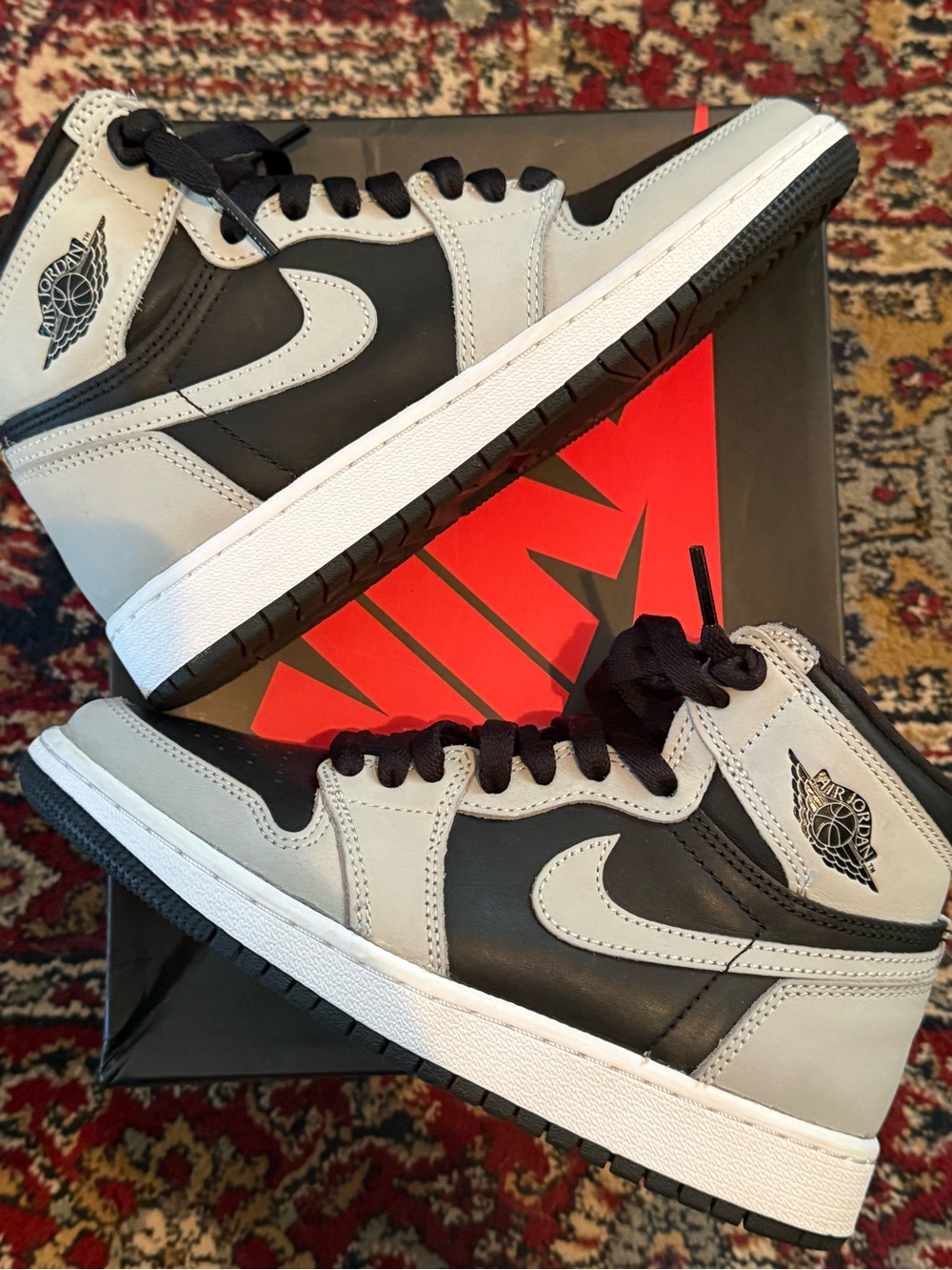 Jordan 1 Retro High Shadow 2.0 - Kids Sneakers - Black & Gray